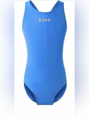 KARRACK Girls' Blue One-Piece Swim Suit for Kids . Size 5-6